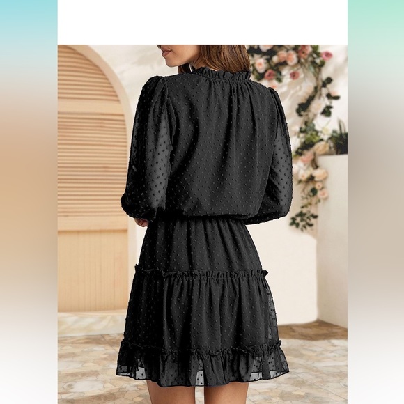 BTFBM Ruffle Tiered A-Line Swing Dress NWT - Picture 3 of 12